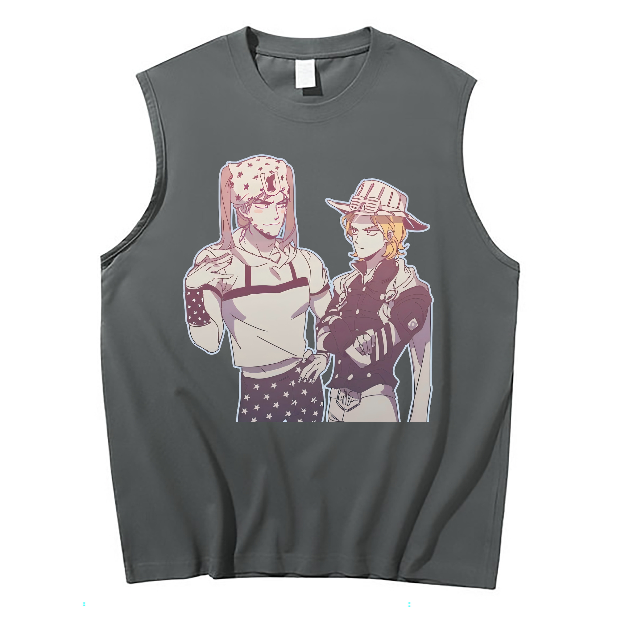 （画像用） ジョジョの奇妙な冒険 JoJo's Bizarre Adventure コットン100％タンクトップ（フロントプリント）